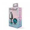 Cheeky Charms Gem Butt Plug - Silver/Large