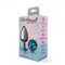 Cheeky Charms Gem Butt Plug - Silver/Large