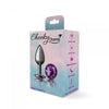 Cheeky Charms Gem Butt Plug - Gunmetal/Purple