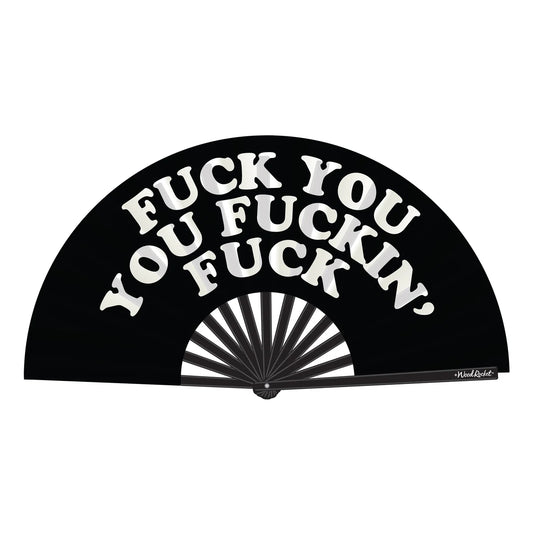 Fuck You You Fucking Fuck Pride Hand Fan - Wooden
