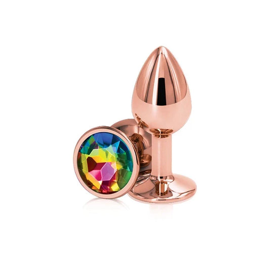 Rear Assets Rose Gold "Rainbow" Butt Plug -Small