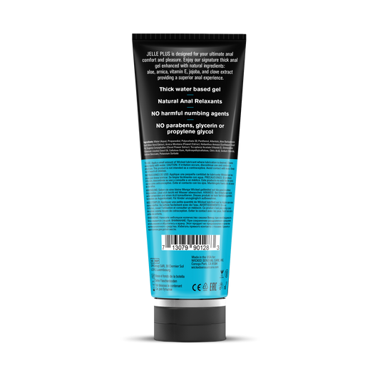Wicked Jelle Plus Relaxants Anal Lubricant -8oz