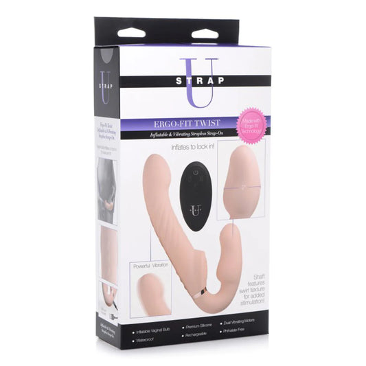 Ergo-Fit "Twist" Inflatable Vibrating Strap-On