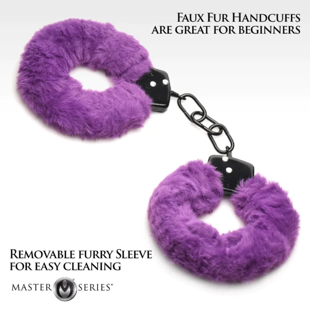 MS "Cuffed in Fur" Furry Handcuffs -Purple