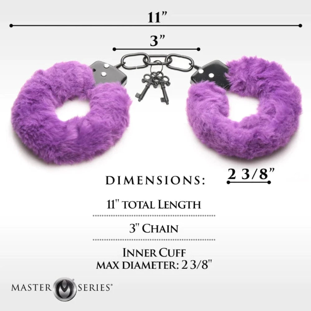 MS "Cuffed in Fur" Furry Handcuffs -Purple