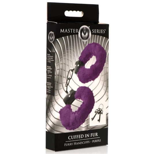 MS "Cuffed in Fur" Furry Handcuffs -Purple