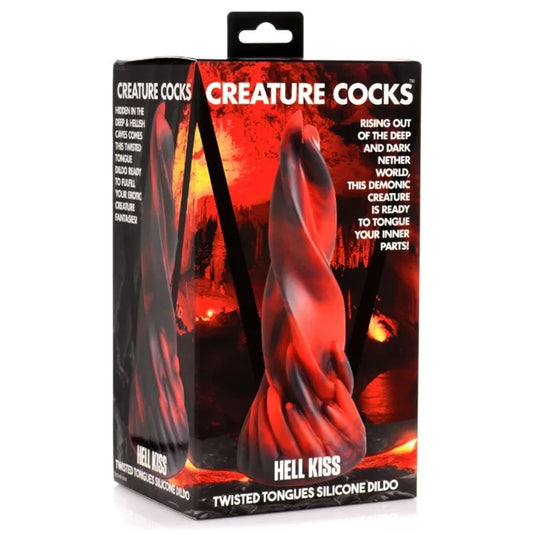 Creature Cocks 'Hell Kiss' Twisted Tongues Dildo