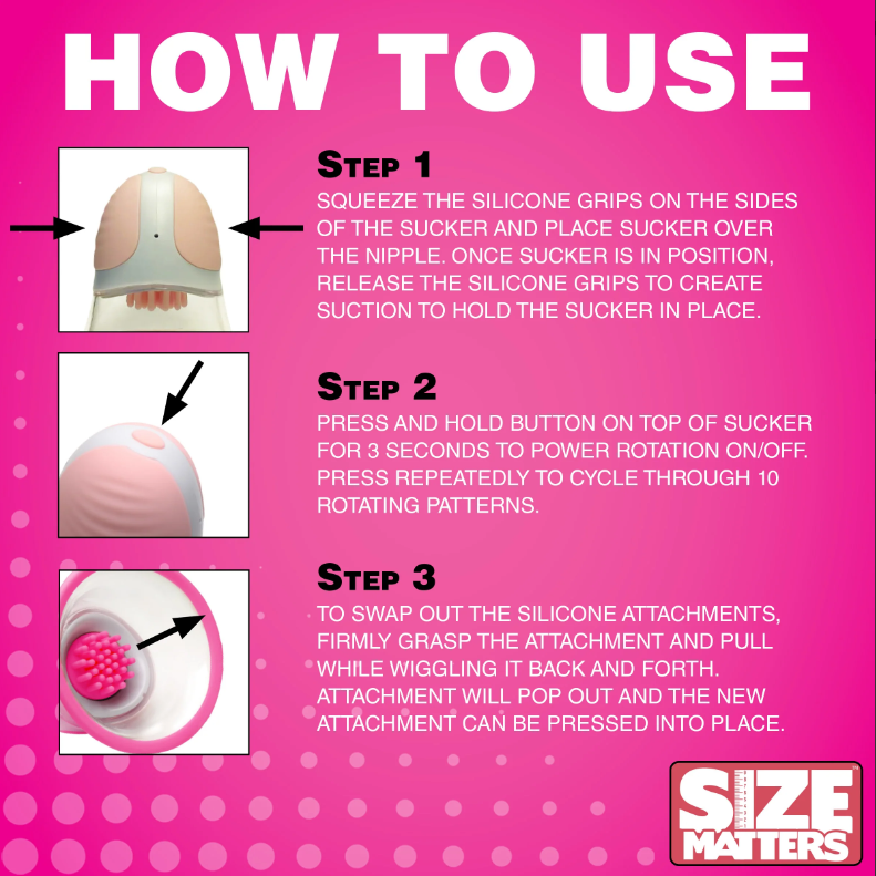 SIZE MATTERS - 10X Rotating Nipple Suckers