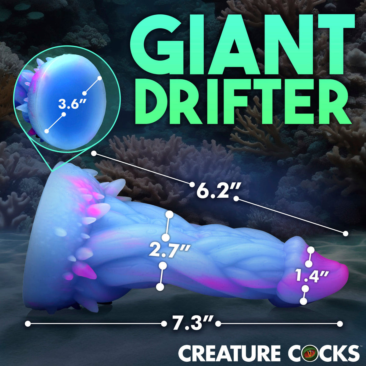 Creature Cocks Nomura Jellyfish Silicone Dildo 7"