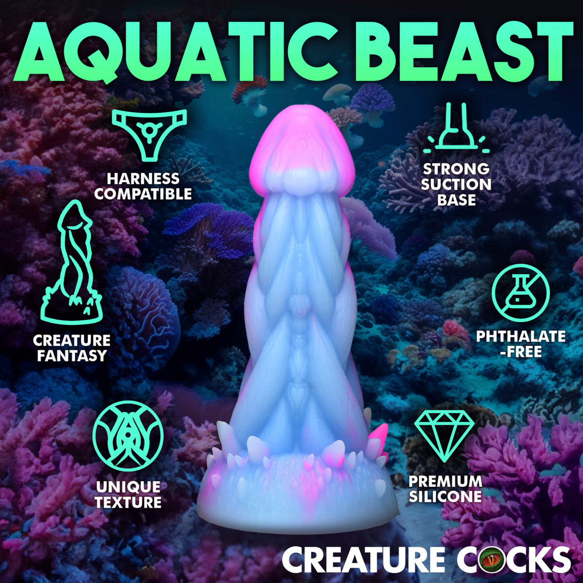 Creature Cocks Nomura Jellyfish Silicone Dildo 7"