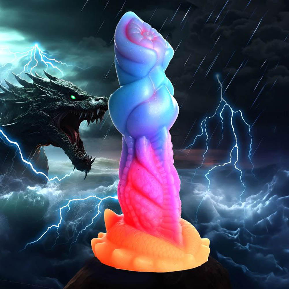 Creature Cocks 'Aqua-Cock' Glow-In-Dark Silicone Dildo 7.5"