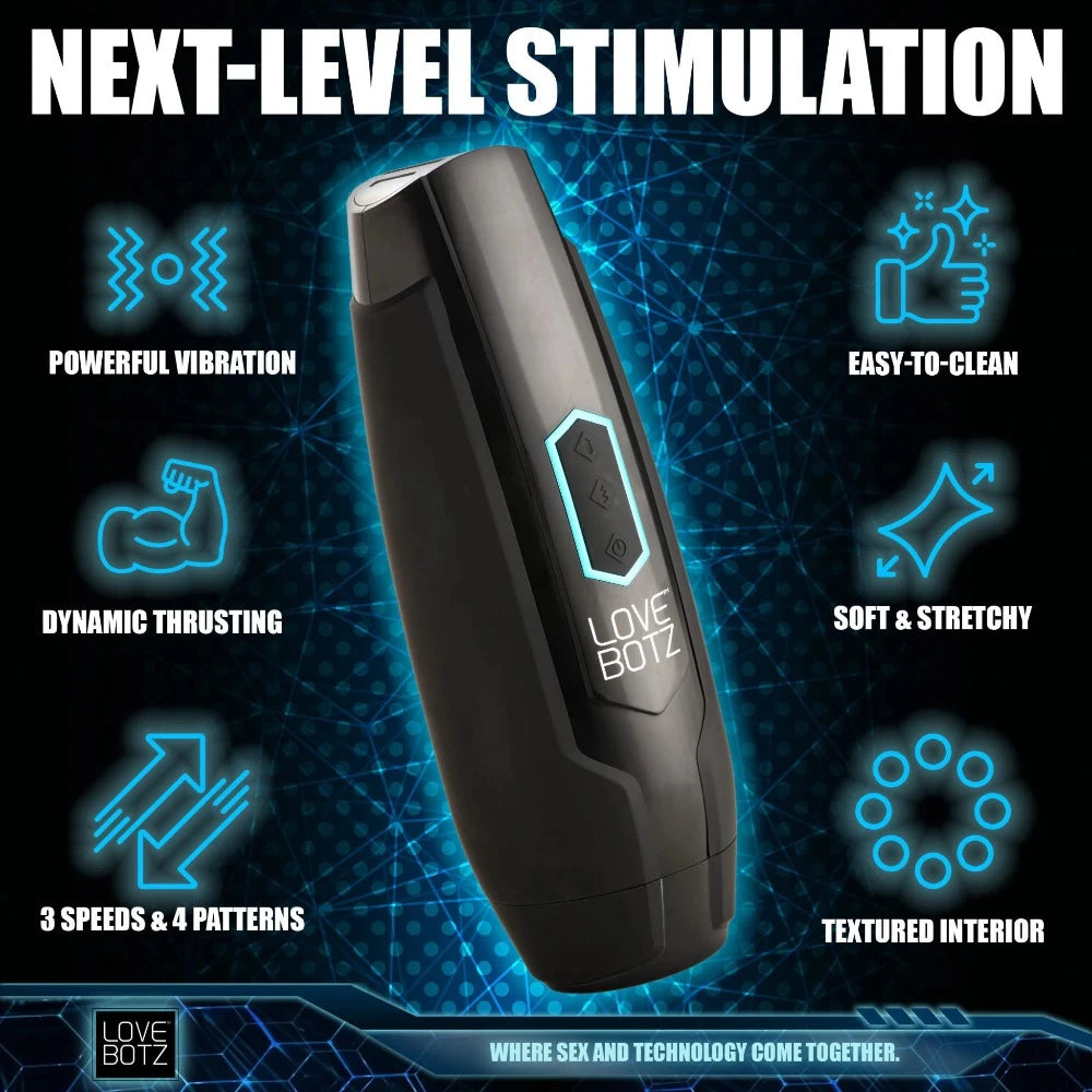 Love Botz "The Milker" Max 14X Thrusting/Vibrating Masturbator