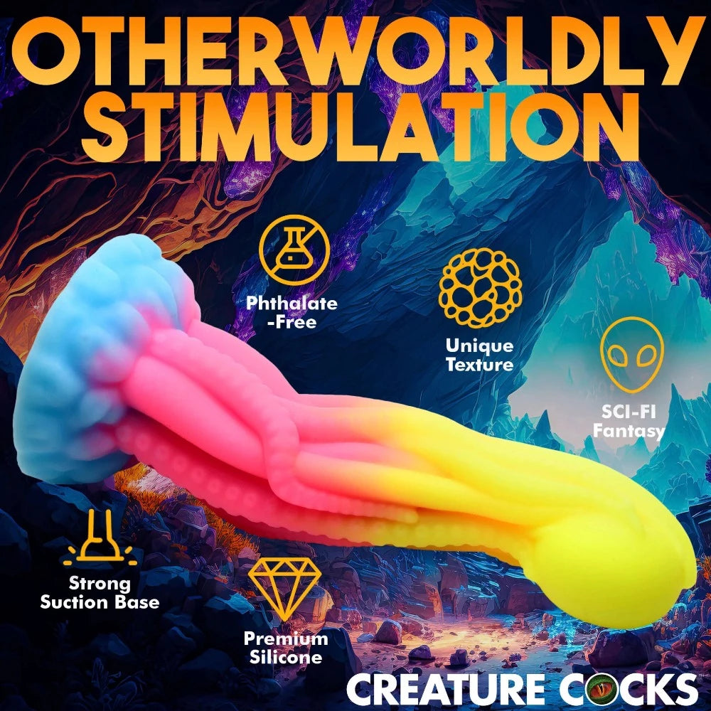 Creature Cocks 'Tenta-Glow' Glow-In-Dark Dildo