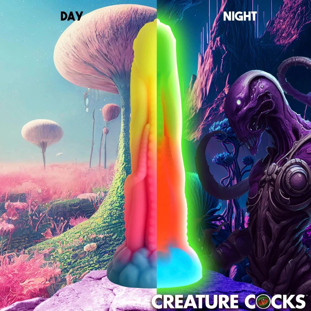 Creature Cocks 'Tenta-Glow' Glow-In-Dark Dildo