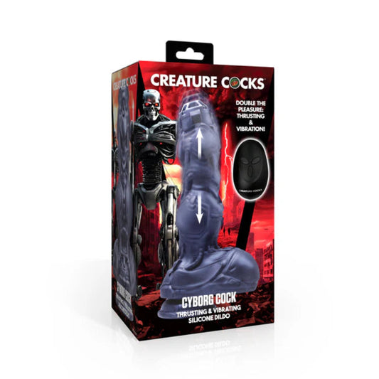 Creature Cocks 'Cyborg' Cock Thrusting & Vibrating Dildo