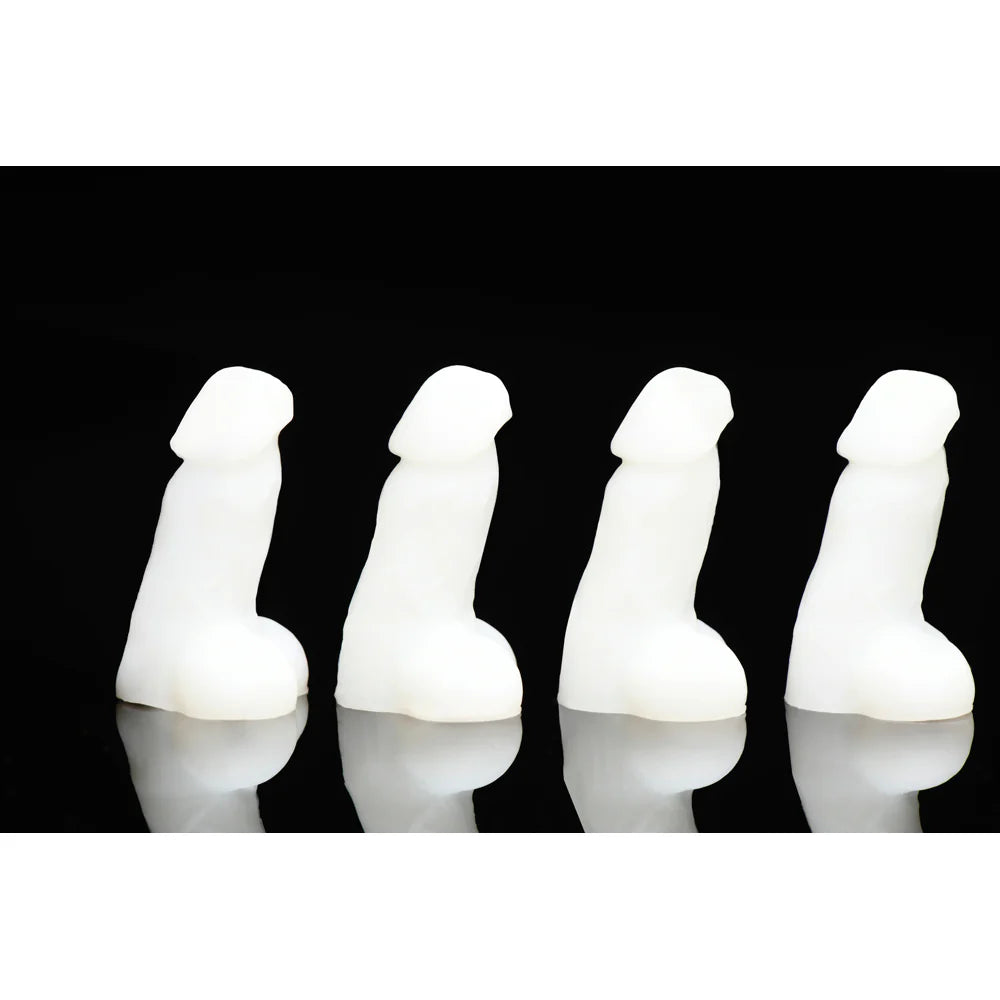 Glow-in-the-Dark Snap-On Peckers - 4pk
