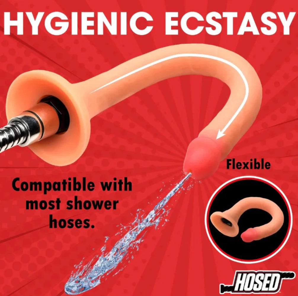Hosed 19" Slim Penis Enema Hose
