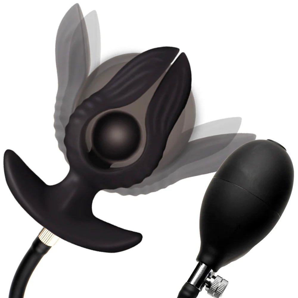 MS -Dark Pearl- Inflatable Vibrating Butt Plug