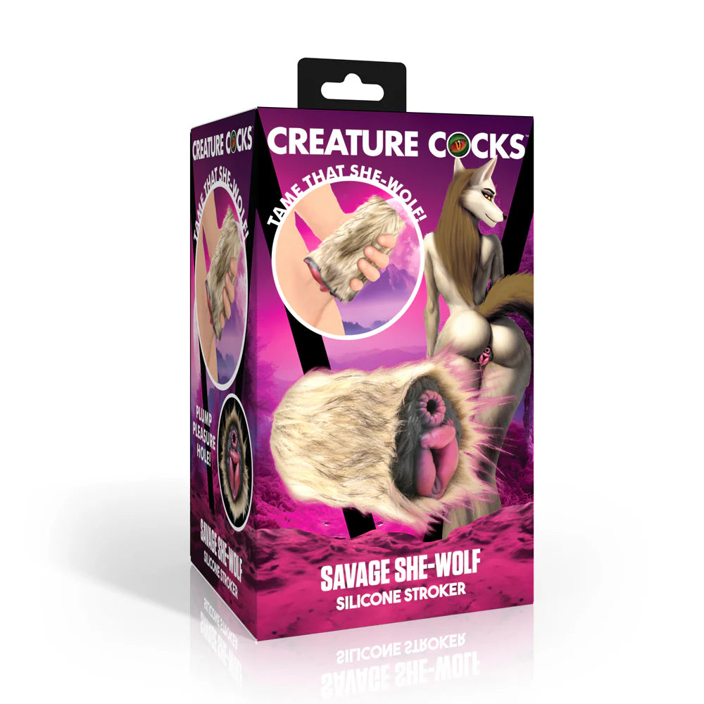 Creature Cocks 'Savage She-Wolf' Silicone Stroker
