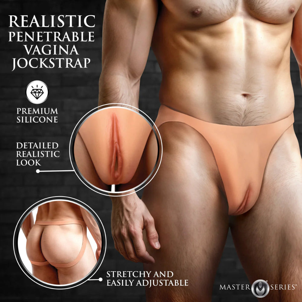MS ''Pussy'' Strap Silicone Vagina Jockstrap