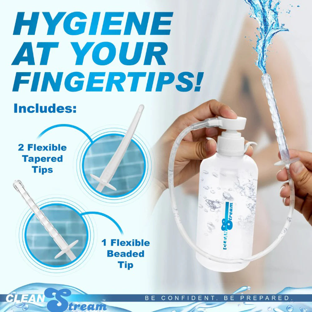 Clean Stream XL 600ml Enema Bottle w/ 3 Attachments
