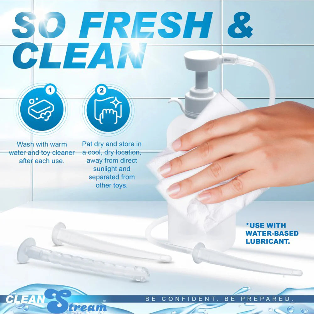 Clean Stream XL 600ml Enema Bottle w/ 3 Attachments