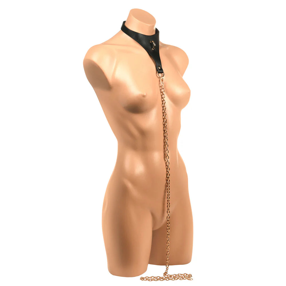 MS 'Captivate' Collar with Body Chain -Black