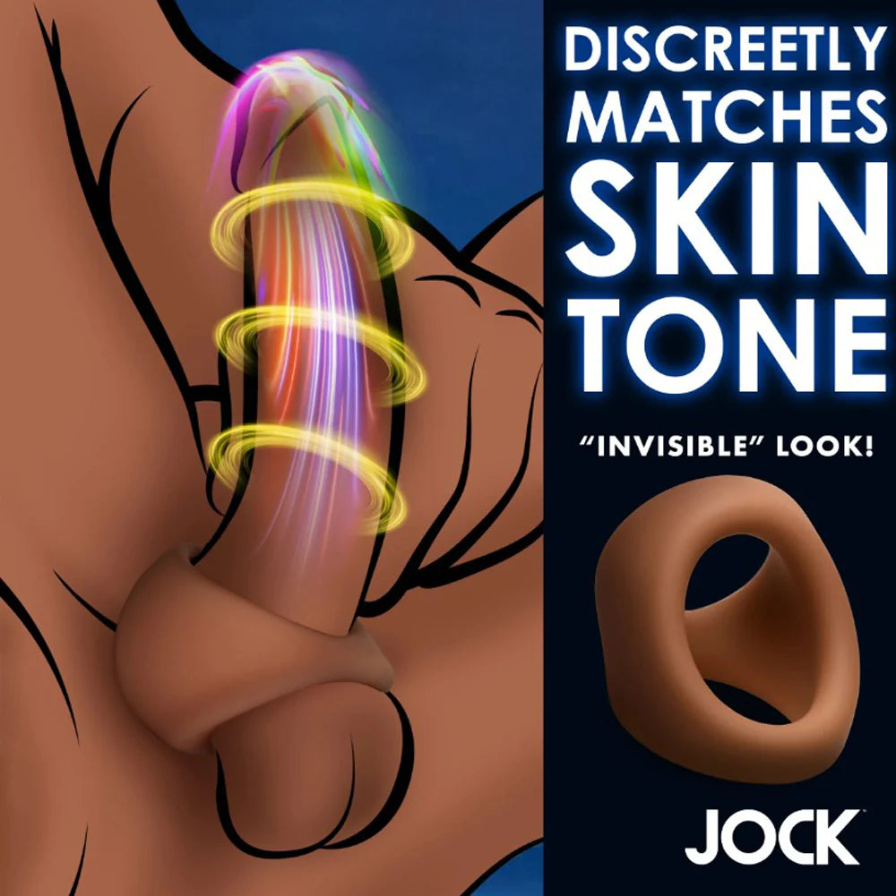 Jock Discreet Silicone 'Medium Tan' Cock & Ball Ring