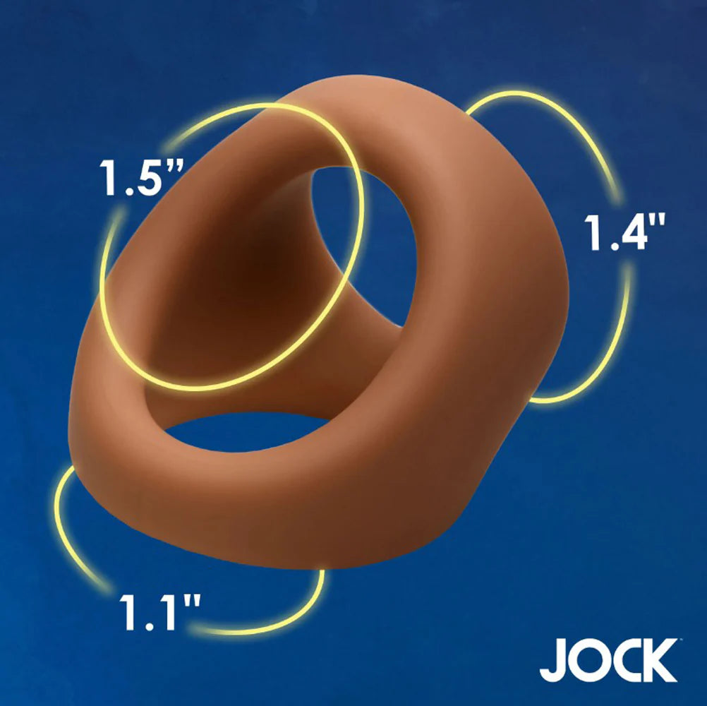 Jock Discreet Silicone 'Medium Tan' Cock & Ball Ring