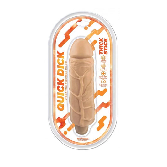 Quick Dick 'Thick Stick' Vibrating Flex Dildo 5"
