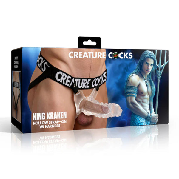 Creature Cocks 'King Kraken' Hollow Strap-On w/ Harness