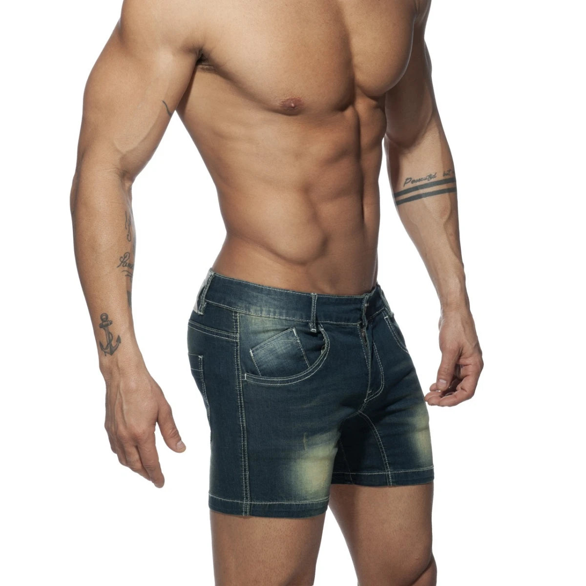 Addicted Squat Short Jeans - Blue Jeans