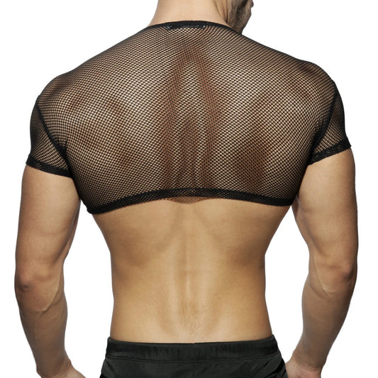 Addicted C-Through Crop Top - White