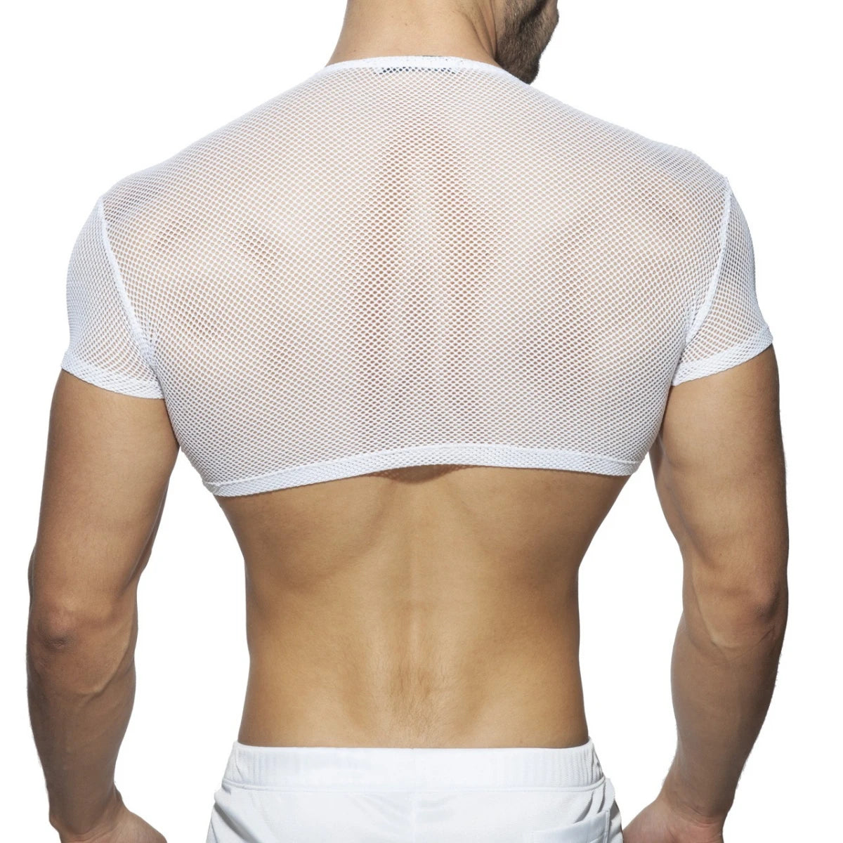 Addicted C-Through Crop Top - White