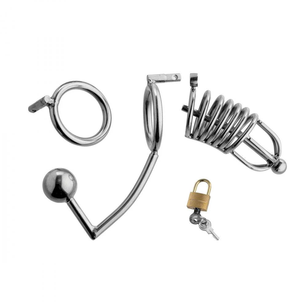 MS Condemned Penetration Cage w/ Anal + Urethral Insertion