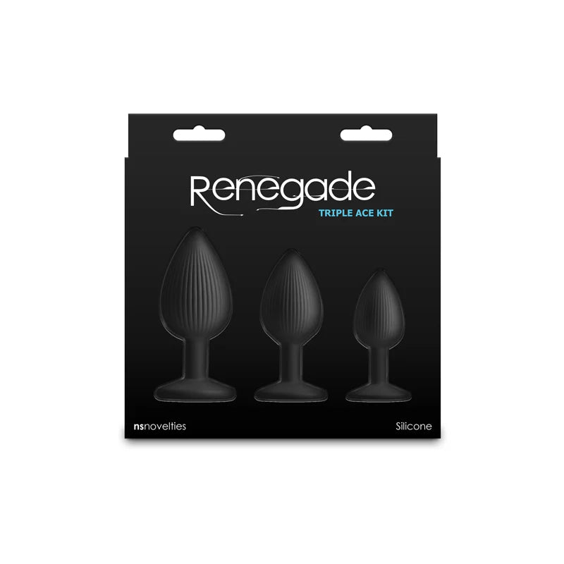 Renegade Triple Ace Anal Plug Set - 3pk