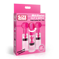 MAXtwist Clit & Nipple Triple Sucker Set -Pink