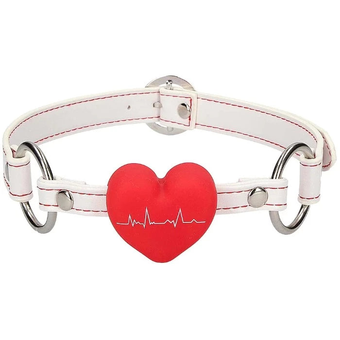 Ouch! Nurse Themed "Heart" Gag -White