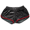 Rouge Leather Shorts - Red