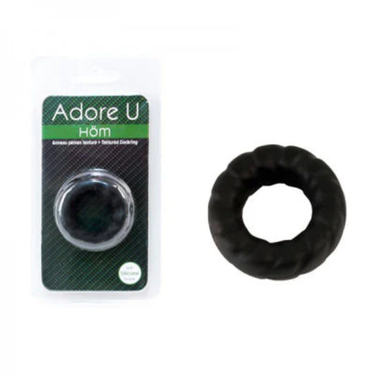 Adore U Höm - Textured Cockring -Black