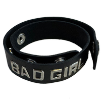 Leather Wordband Collar - Bad Girl
