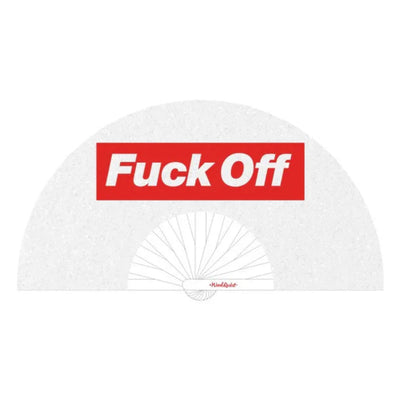 Fuck Off Glittery Wooden Hand Fan
