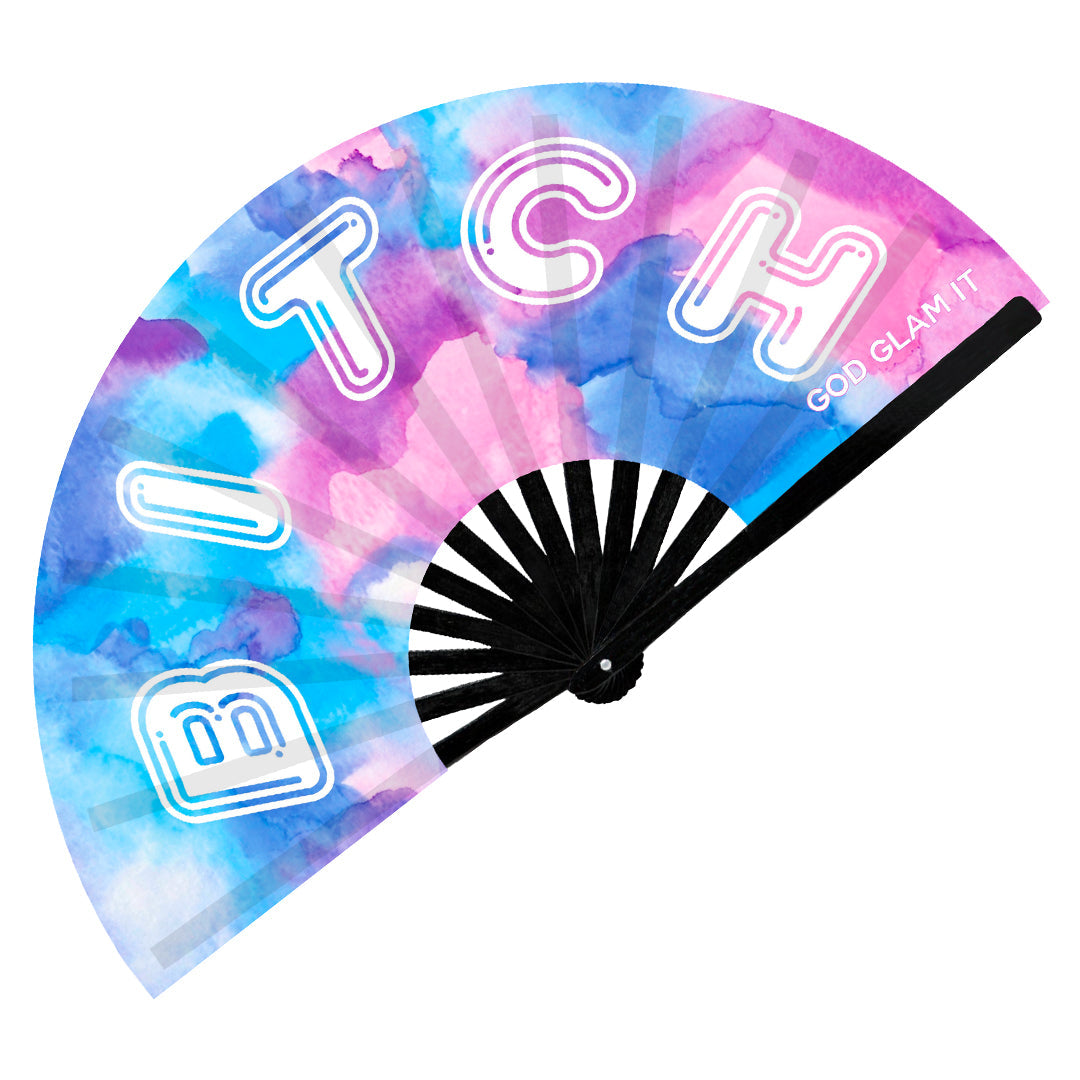 Bitch Pride Hand Fan - Wooden