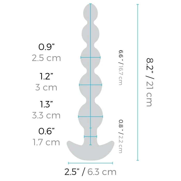 B-Vibe Cinco Anal Beads Black