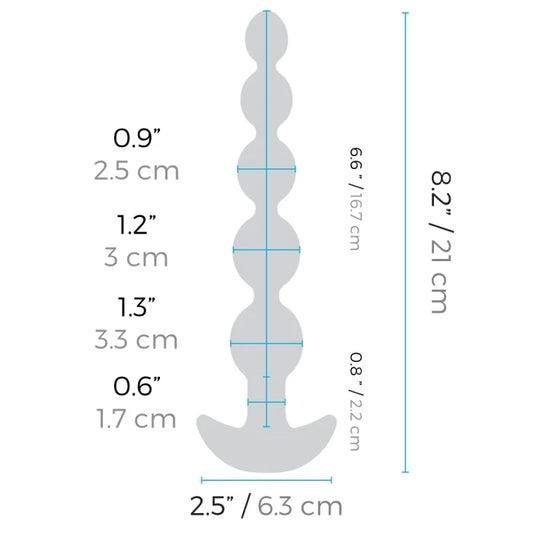 B-Vibe Cinco Anal Beads Black