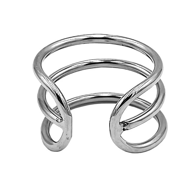 Rouge Stainless Steel  Triple Wire Glans Ring