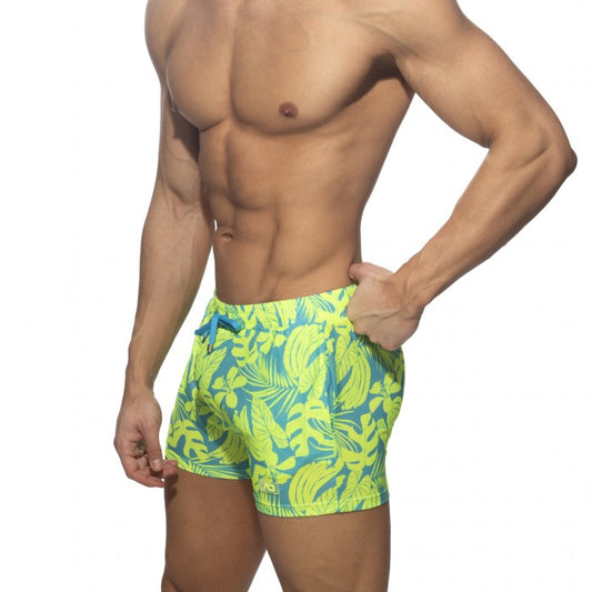 Addicted Calatheas Shorts in Neon Yellow