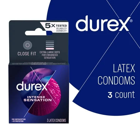 Durex Intense Sensation Latex Condoms - 3pk