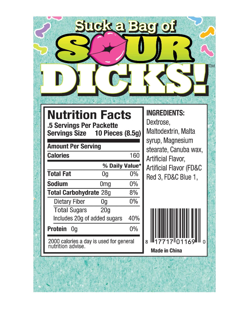 Suck a Bag of Sour Dicks Candy(Small Bag) 4.25g