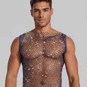 Men's Midriff Festival Party Top